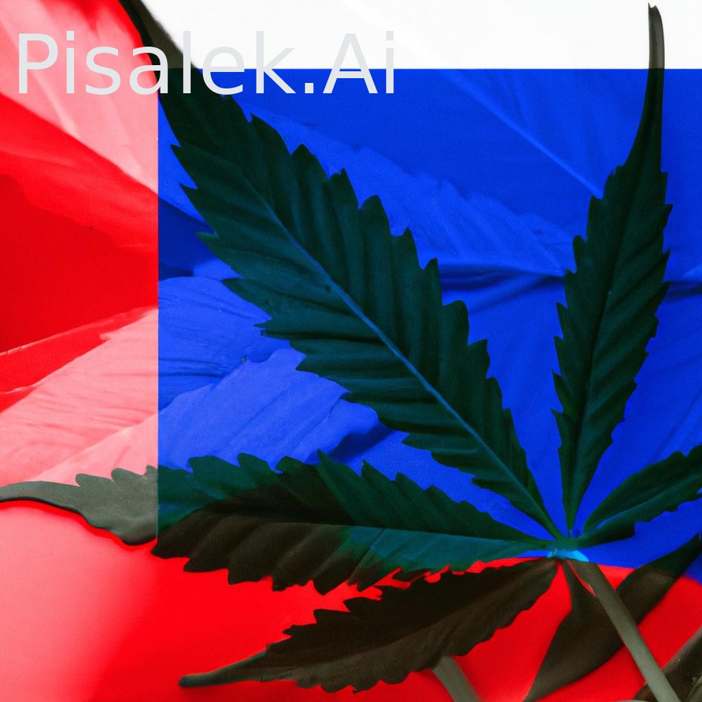 #czech flag and cannabis leaves